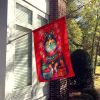 Sheltie Holiday Christmas House Flag Large Porch Sleeve Pole Decorative Outside Yard Banner Artwork Wall Hanging, Polyester, House Size, Multicolor