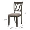 Beige and Weathered Grey Cross Back Side Chairs (Set of 2)