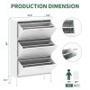 Shoe Storage Cabinet with 3 Flip Drawers, Freestanding Shoe Cabinet Organizer with Metal Frame for Entryway, Hallway, Foyer, White
