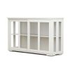 Kitchen Storage Cabinet,Sideboard Buffet Cupboard with Glass Door,Pantry Organizer, Freestanding Kitchen Cabinet,White