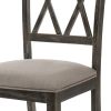 Beige and Weathered Grey Cross Back Side Chairs (Set of 2)