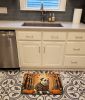White English Bulldog Fall Memory Foam Kitchen Mat Machine Washable Anti-Fatigue Mat Cushion Comfort Bath Mat or Kitchen Rug