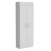 Pantry Cabinet 67" H, 5 Internal Shelves, Two Doors, White