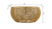 T3502-32 Round Aluminum Coffee Table in Gold