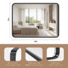 Bathroom Mirror 36"x 24" Wall Mirror with Rectangular Metal Frame, Black
