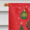 Wirehaired Pointing Griffon Holiday Christmas House Flag Large Porch Sleeve Pole Decorative Outside Yard Banner Artwork Wall Hanging, Polyester, House