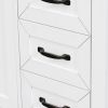 36' Bathroom Vanity with Sink Combo; White Bathroom Cabinet with Drawers; Solid Frame and MDF Board