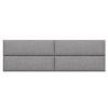 Jaxx Panelist Modern Padded Headboard â€“ Set of 4 Wall Mounted Panels (Each 11.25" x 38")- King, Mouse Grey Microvelvet