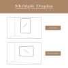 Bathroom Mirror 36"x 24" Wall Mirror with Rectangular Metal Frame, Black