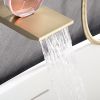 Brushed Gold 10 inches  Rain Shower Faucet Sets Complete With Shower System