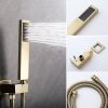 Brushed Gold 10 inches  Rain Shower Faucet Sets Complete With Shower System