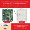 British Shorthair Cat By the Christmas Tree Porcelain Ornament Christmas Tree Hanging Decorations for Home Christmas Holiday, Rectangle, Gift