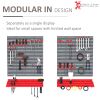 DURHAND Tool Organizer Wall Mounted with 54 Piece Pegboard and Shelf 50 Hooks, DIY Garage Storage with Strong loading Capacity