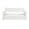 Wood Daybed with Three Drawers ,Twin Size Daybed,No Box Spring Needed ,White