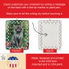 Lykoi Cat By the Christmas Tree Porcelain Ornament Christmas Tree Hanging Decorations for Home Christmas Holiday, Rectangle, Gift, Multicolor