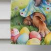 Bloodhound Easter Egg Hunt House Flag Large Porch Sleeve Pole Decorative Outside Yard Banner Artwork Wall Hanging, Polyester, House Size, Multicolor