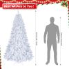 7ft 1346 Branches Automatic Tree Structure PVC Material 500 Lights Cool Color 8 Modes Christmas Tree White