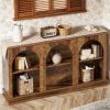Farmhouse Long Entrance Table with 3-Step Storage Country Style Hallway Console for Entryway Organization