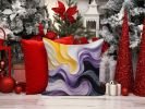 Nonbinary Pride Throw Pillow Machine Washable, Indoor Outdoor Decorative Pillow for Couch, Bed or Patio, 18Hx18W