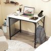 32 Inch Home Office Desk with Charging Station Storage Bag and Headphone Hook