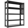 78"H 5-Tier Adjustable Heavy-Duty Storage Shelving with Pegboard, Industrial Metal Shelving Unit for Garages, Warehouses, Offices, Kitchens