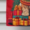 Lhasa Apso Holiday Christmas House Flag Large Porch Sleeve Pole Decorative Outside Yard Banner Artwork Wall Hanging, Polyester, House Size, Multicolor