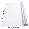 Plastic Table Cover, 42 x 60 Inch 2.0 mm Thick Clear Table Protector, Rectangle PVC Desk Mat, Waterproof & Easy Cleaning Desk Pad Tablecloth