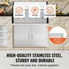 BBQ Access Door, 39W x 26H Inch Double Outdoor Kitchen Door, Stainless Steel Flush Mount Door, Wall Vertical Door with Handles and Hooks