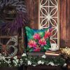 West Virginia Rhododendrons in Watercolor Throw Pillow Machine Washable, Indoor Outdoor Decorative Pillow for Couch, Bed or Patio, 18Hx18W