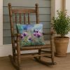South Dakota Pasque Flowers in Watercolor Throw Pillow Machine Washable, Indoor Outdoor Decorative Pillow for Couch, Bed or Patio, 18Hx18W