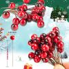 Artificial Holly Berries - 150 Pcs Christmas Holly Berries Stems for Crafts Faux Holly Berries Artificial Red Holly Berry Stems for Christmas Wreath C