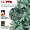 8ft Blue-Green Tint PE/PVC Hybrid Automatic Xmas Tree Decor Artificial Christmas Tree