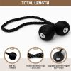 Magnetic Curtain Tiebacks Black 2pcs, Curtain Tiebacks Buckles Holdbacks Holders Hooks Clip for Home Outdoor Bedroom Office Decorative Curtain