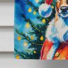Deer Christmas House Flag Large Porch Sleeve Pole Decorative Outside Yard Banner Artwork Wall Hanging, Polyester, House Size, Multicolor