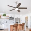 42 Inch Ceiling Fan with Light for Bedroom, Living Room - Remote Control, 3 Color Dimmable LED & Memory Function, Reversible DC motor, 1/4/8H Timer