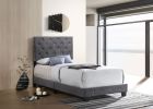 Charming Gray Twin Bed With Storage