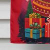 Basset Hound Holiday Christmas House Flag Large Porch Sleeve Pole Decorative Outside Yard Banner Artwork Wall Hanging, Polyester, House Size, Multicol