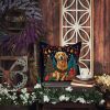 Golden Retriever Christmas Throw Pillow Machine Washable, Indoor Outdoor Decorative Pillow for Couch, Bed or Patio, 14Hx14W