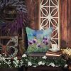 South Dakota Pasque Flowers in Watercolor Throw Pillow Machine Washable, Indoor Outdoor Decorative Pillow for Couch, Bed or Patio, 18Hx18W