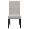 Sand and Rustic Espresso Tufted Side Chairs (Set of 2)