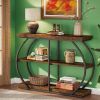 105 Cm 3-Step Sofa Entrance Table Console Table with Shelf Storage Hall Table Living Room Decorative Table Modern Simple Style