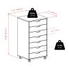 Halifax Cabinet for Closet / Office; 7 Drawers; White