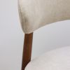 Warm Grey Flannelette Upholstered Dining Chair with Walnut Solid Wood Legs, Armless Chair Set of 2 for Kitchen, Restaurant, Living, Meeting Room