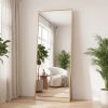 65"x24" Rectangle Full Length Mirror, Full Body Standing Mirror Floor Mirrors, Gold