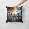 NEW Black Cat Spooky Halloween Throw Pillow Machine Washable, Indoor Outdoor Decorative Pillow for Couch, Bed or Patio, 18Hx18W