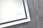 32 x 20 Inch LED Bathroom Mirror with Front and Backlight, Wall Mounted Vanity Mirror, Anti-Fog, Memory, 3 Colors, Stepless Dimmable