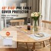 Clear Table Cover Protector, 48 inch/1230 mm Round Table Cover, 1.5 mm Thick PVC Plastic Tablecloth, Waterproof Desktop Protector for Writing Desk