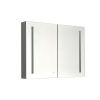 40in. W x 30 in. H LED Large Rectangular Aluminum Alloy Surface Mount Medicine Cabinet with Mirror