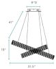 Crystal Elegance Chandelier Integrated LED, Dimmable, 3 Rings