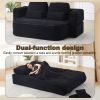 75'' 2-in-1 Foldable Sofa,Convertible Sleeper Foam Sofa Bed with Multi Functional Blanket, Corduroy Floor folding sofa bed